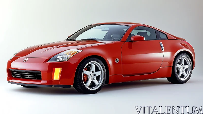 Sleek red sports coupe ready for an easygoing weekend drive.