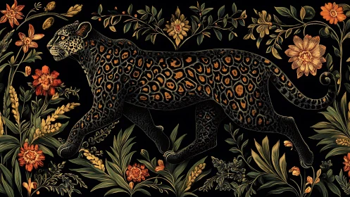 Leopard's Garden: Where Wild Elegance Meets Botanical Wonder.