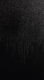 Falling binary code descends into a deep digital void