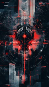 Neon Singularity Core in a Storm of Glitch Geometry.