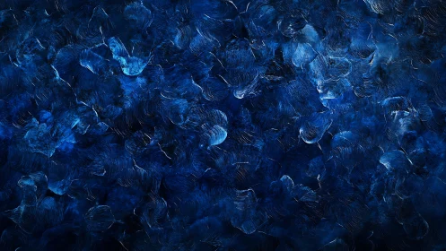 Midnight indigo texture with layered abstract brush swirls.