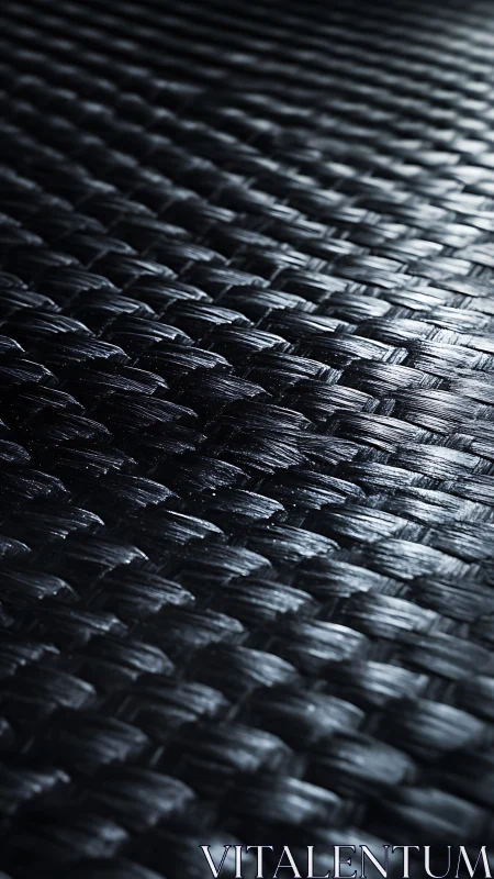 Macro study of woven carbon fiber texture in low key lighting.