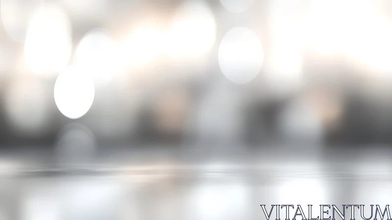 Abstract blurred bokeh background with reflective surface, soft mood.