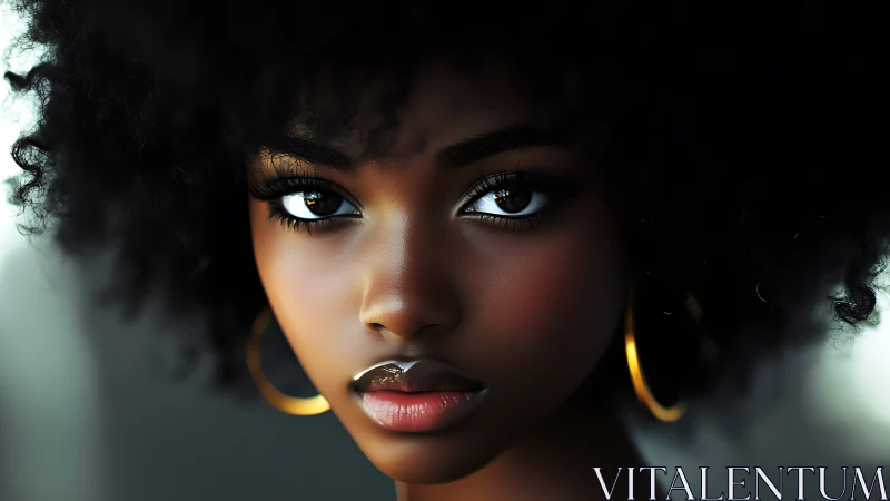 Quiet confidence shines in a close portrait of a young woman