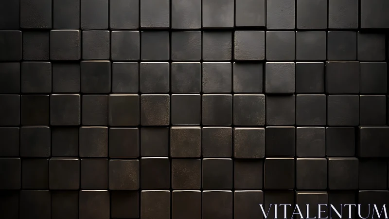 Midnight cubes murmur softly in a grid of quiet light