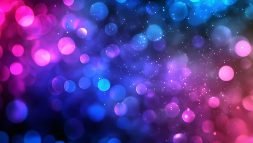 Defocused bokeh light field in magenta blue gradient spectrum.