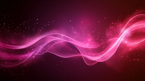 Magenta light waves on dark gradient background pattern.