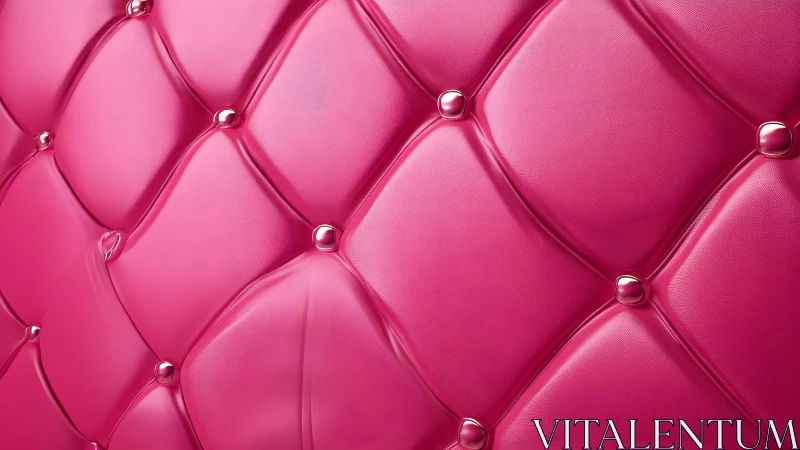 Luxurious tufted pink leather upholstery with glossy buttons. Luxurious tufted pink leather upholstery with glossy buttons.
