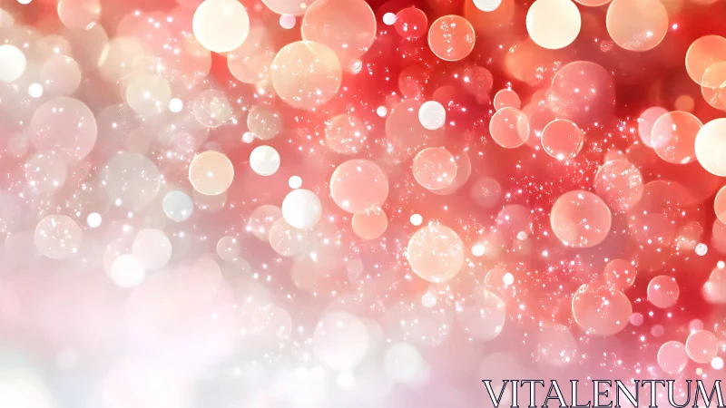 Blushing bokeh bubbles drift through a soft sparkling dusk