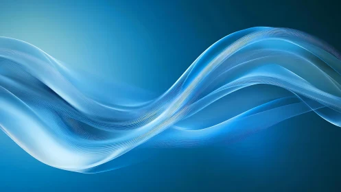 Soft blue digital waves drifting across a calm horizon.