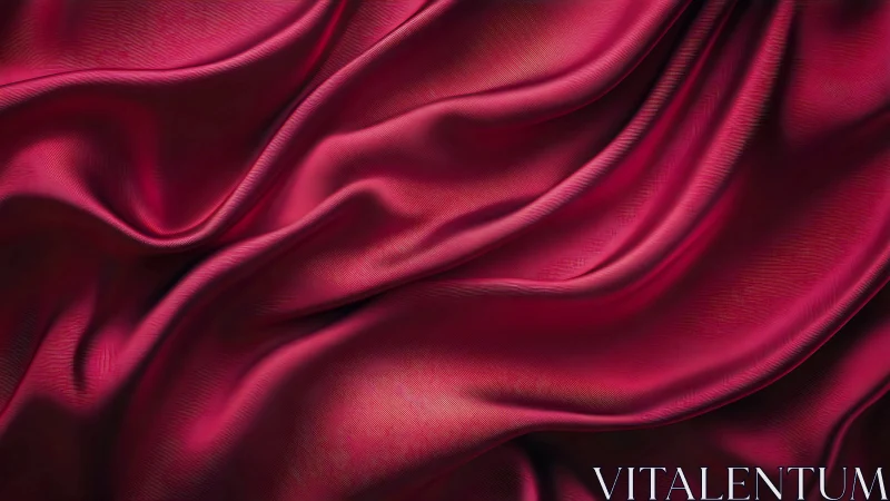Rich red satin fabric with deep folds and soft ripples.