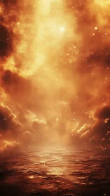 Celestial Radiance: Golden Hour Atmospheric Volumetric Rendering with Particle Effects