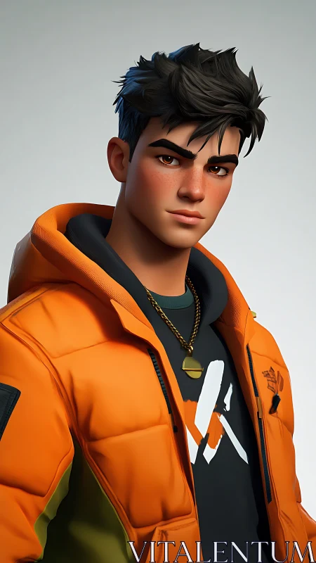 Streetwise gaze sharpens under neon-soft winter light