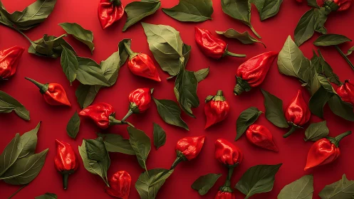 Cardinal Peppers in Emerald Conversation.