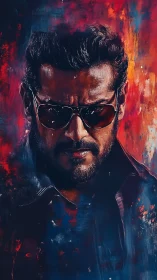 High-contrast digital portrait with cinematic lighting gradients