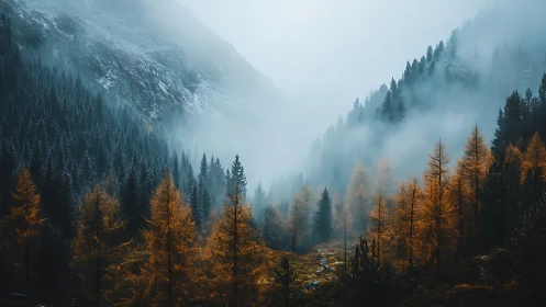 Autumn's Breath Through Alpine Cathedrals.