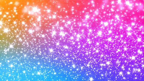 Starlit rainbow sparkle sky for dream-bright moments.