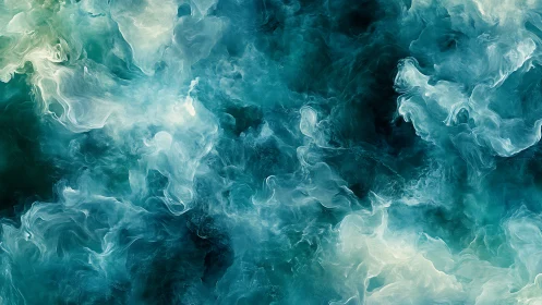 Tidal Ghosts of Turquoise Mist Swirling Through Silence.