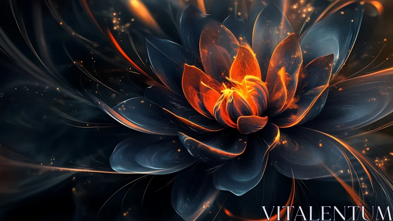 Glowing lotus bloom unfolding in swirling cosmic light.