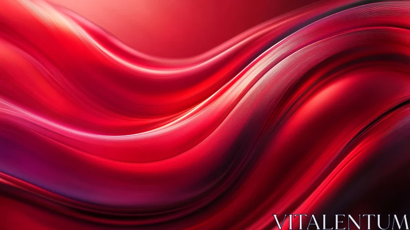 Crimson fluid waves with luminous abstract motion flow.
