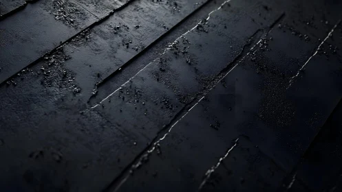 Dark textured wet metal panels with industrial abstract style.