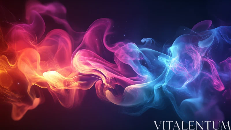 Neon smoke streams merge in radiant cosmic swirl.