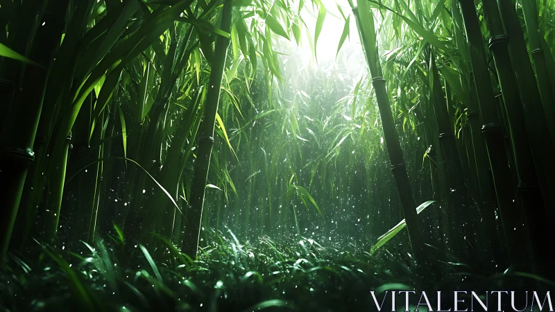 Bamboo Cathedral Where Emerald Shafts Pierce the Veil Between Worlds