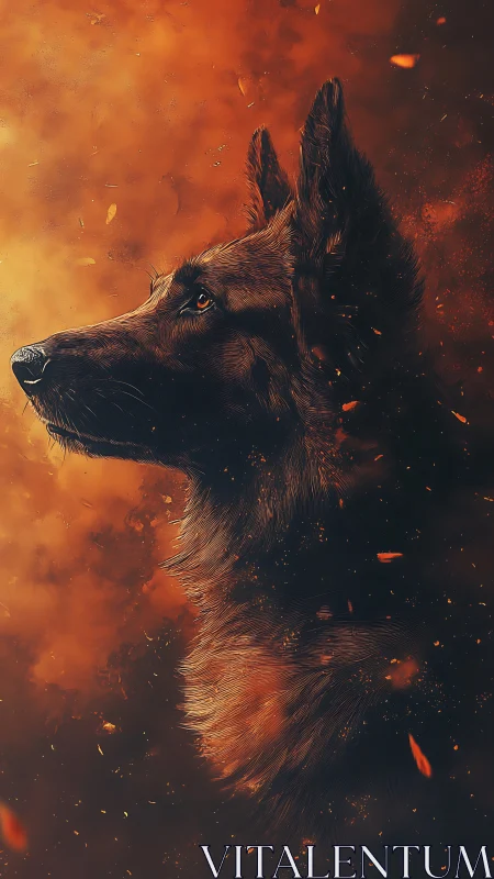 Canine profile in ember-saturated atmospheric turbulence study.