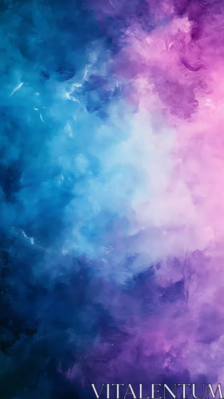 Nebula-touched twilight clouds swirl in electric blues and violets.