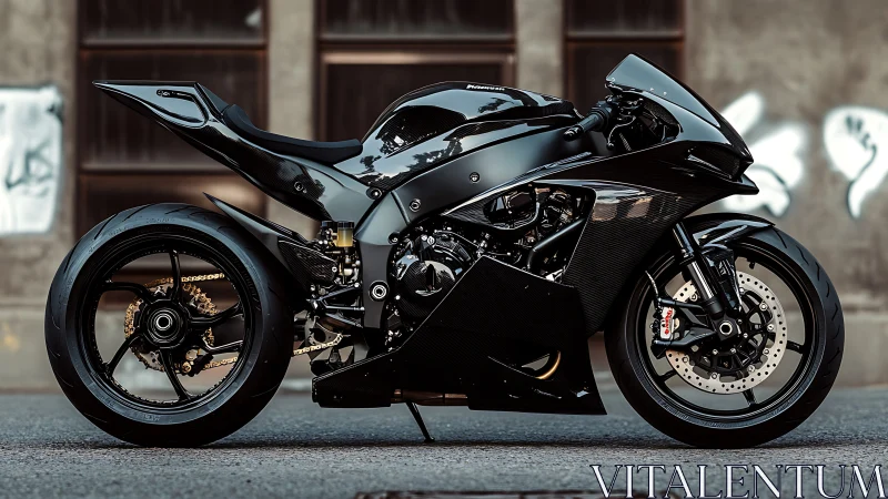 Midnight street superbike poised between power and poetry.