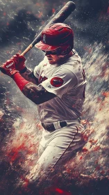 Slugger carves molten streaks through a storm of color