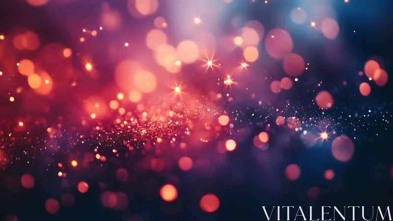 Glitter constellations waltz through a neon twilight haze