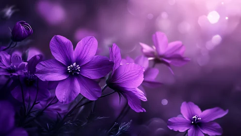 Velvet Blossoms Dance in Purple Dreams.