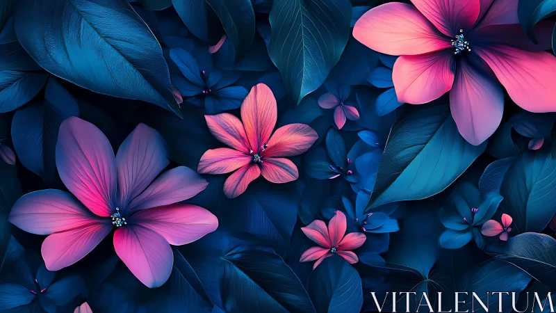 Vibrant Blooms in Deep Blue: A Floral Dream Come True.