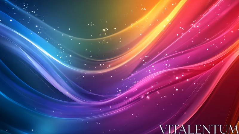 Color currents drift like cosmic ribbons through starlit space