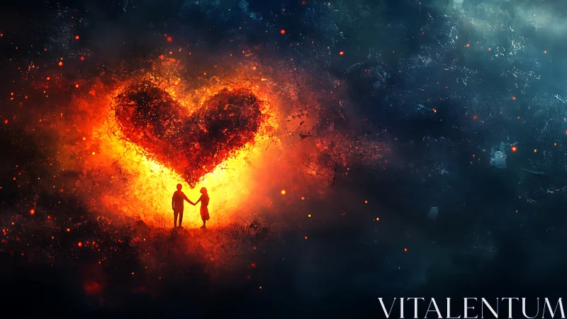 Love's Cosmic Ignition: Two Souls Kindling Universal Fire.