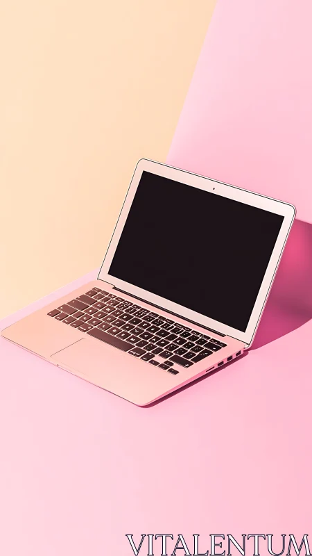 Blush toned laptop lounges across a candy split backdrop