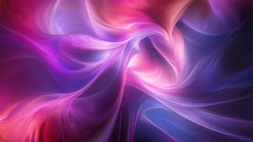 Iridescent abstract light currents form flowing auroral ribbons