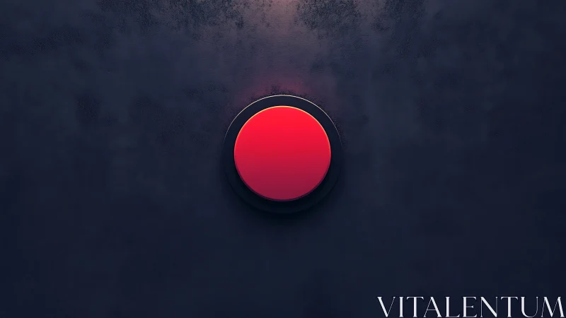 Red emergency button glows on dark textured control panel
