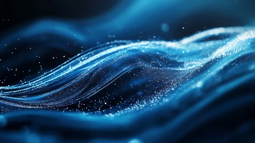 Starlit blue currents swirling through a luminous dreamscape.