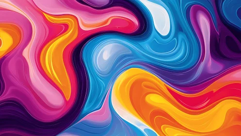 Liquid rainbow currents swirl through neon dream tides.