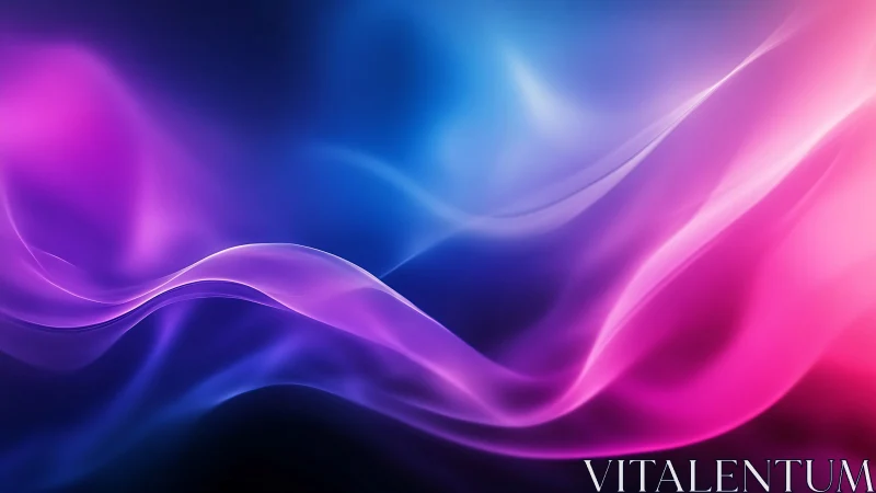 Neon color waves flow across a dreamy futuristic gradient sky