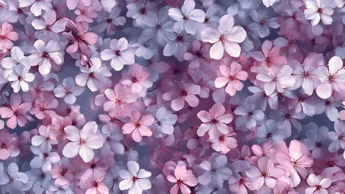 Delicate Cherry Blossoms Dance in Soft Pink Harmony.