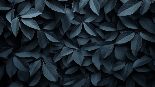 Layered dark foliage forms a dense overlapping leaf surface