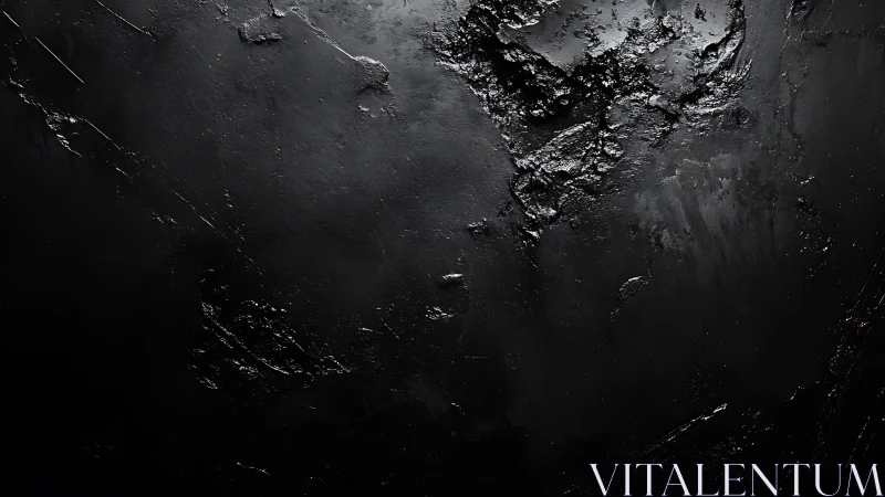 Textured black abstract surface with glossy streaked highlights.
