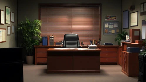 Quiet paperwork throne awaits its invisible office monarch