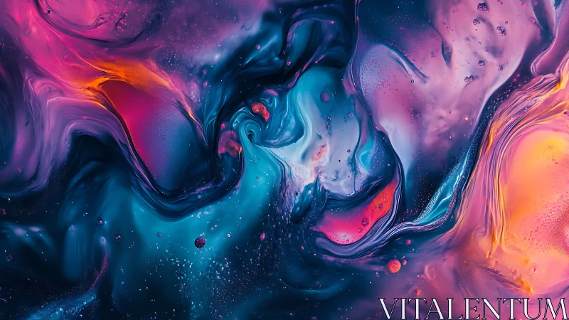 Swirling cosmic colors dance in a dreamy liquid galaxy sky