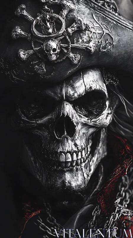 Silver-boned pirate revenant grinning through stormlight.