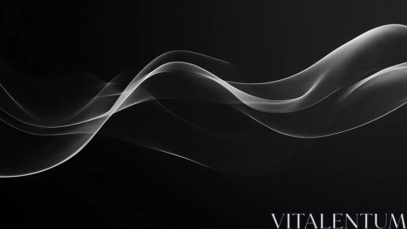 Whispered silver waveforms drifting across midnight space.