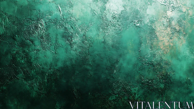 Textured green abstract surface with layered tonal variations.